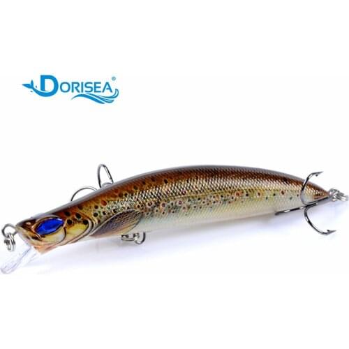 DORISEA 1PCS 12.3cm 15g Fishing Lure Hard Plastic ABS 3D Eyes Fishing Wobblers Crankbait VIB Topwater Fishing Minnow