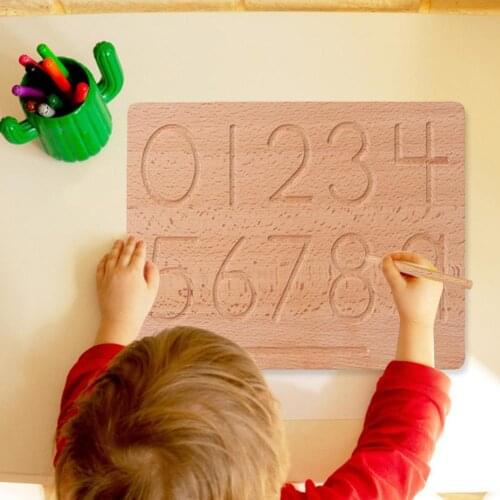 Interesting Letter And Number Tracing Board Educational Letter Writing Board Solid Beech Wood Early Learning For Children
