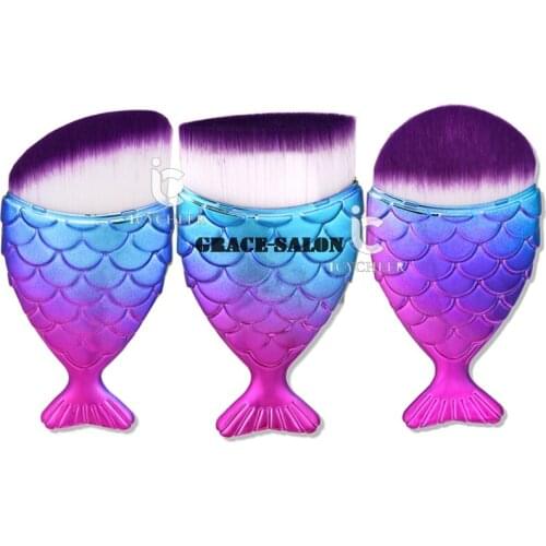 ICYCHEER Cosmetic Makeup Brush Fish Scale Make Up Brush Fishtail Bottom Brush Face Powder