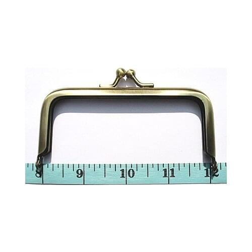 2014 New Arrival 47% OFF metal purse frames, Rectangular 4" x 2" Antique Brass metal handle DIY Bag Accessories Purse Bag Handle