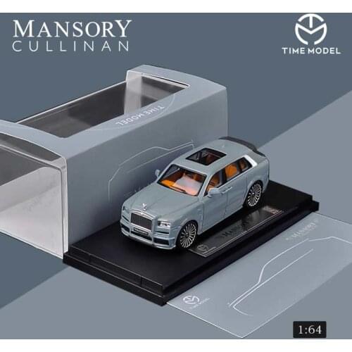 Time Model 1:64 Rolls Royce CULLINAN Mansory Gray Limousine SUV Diecast Model Car