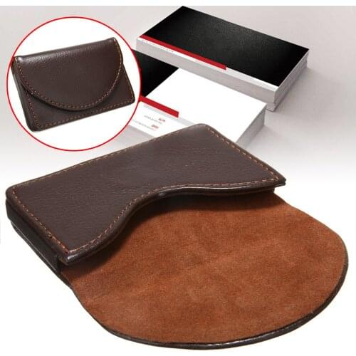 Fashion PU Leather Renovate Card Holder Brown Pocket Business ID Card Bag Credit Card Holder Case Wallet