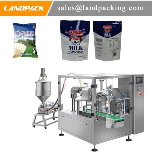 Milk Doypack Bag Premade Pouch Fill And Seal Machine Rotary