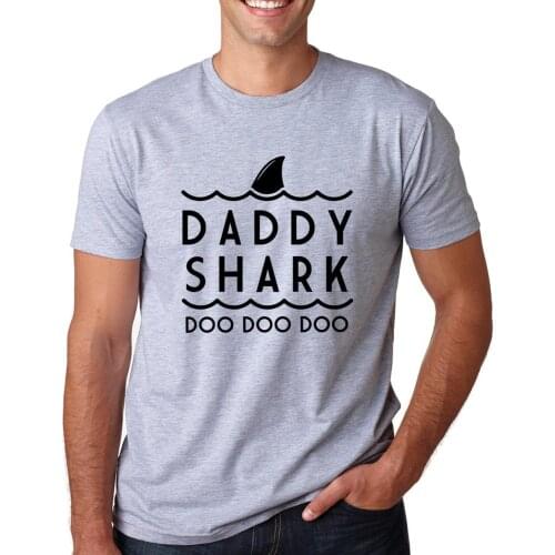 Daddy Shark Doo Letters Print Men tshirt Casual Funny t shirts For Man Top Tee Hipster Drop Ship BZ203-92