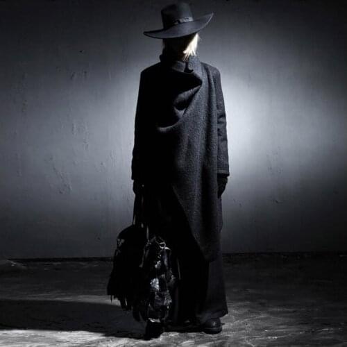 S-6xl Men Plus Size Clothing Winter New Korean Long Woolen Coats Male Fashion Nightclub Hair Stylist Personality Super Warm Coat