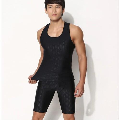 Y49 men swimwear top bodybuilding professional men swimsuit waterproof slim sleeveless shirt vest swimwear tight swim equipment