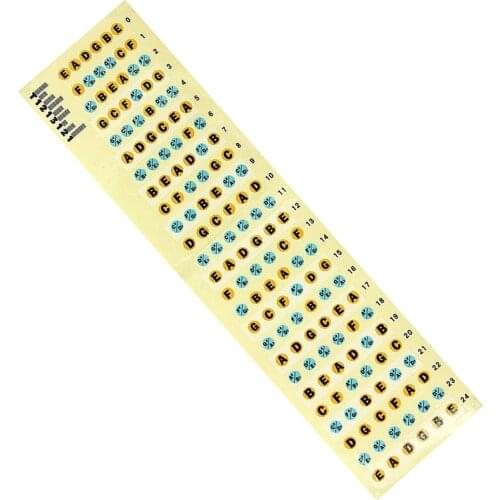 Beginners Guitar Fretboard Base Fret Bass Note Stickers Labels