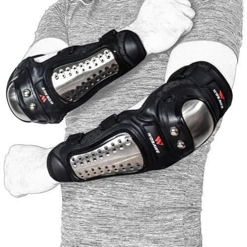 WOSAWE Motorcycle Knee Pads Suit Support Sports MTB Off-Road Snowboard Roller Kneepads Stainless Steel Cycling Protective Gear