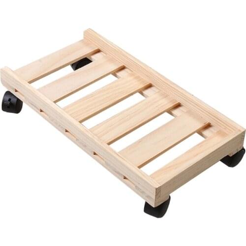 Solid wood CPU Stand Mobile Desktop Tower Computer Removable heat Floor Stand Rolling Caster Wheels Universal PC Computer 85DA