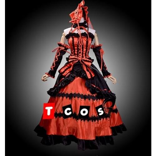 Hot Anime Date A Live Tokisaki Kurumi Cosplay Costumes Classics Style Elf Dress Female Role Play Clothing Custom-Make Any Size