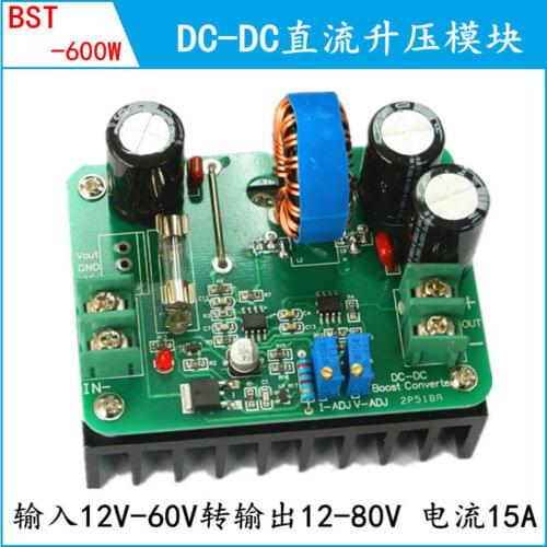 DC-DC 600W 10-60V to 12-80V Boost Converter Step-up Module Power Supply