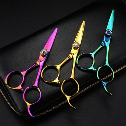 Professional Japan 440c 4.5 '' small hair cutting scissors makeup eyebrow haircut barber haircutting shears Hairdresser scissors