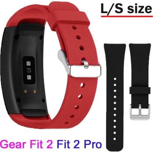 L/S size For Samsung Galaxy Gear Fit 2 Pro strap Band Silicone wrist bracelet Sports watchband for Samsung Gear Fit 2 SM-R360