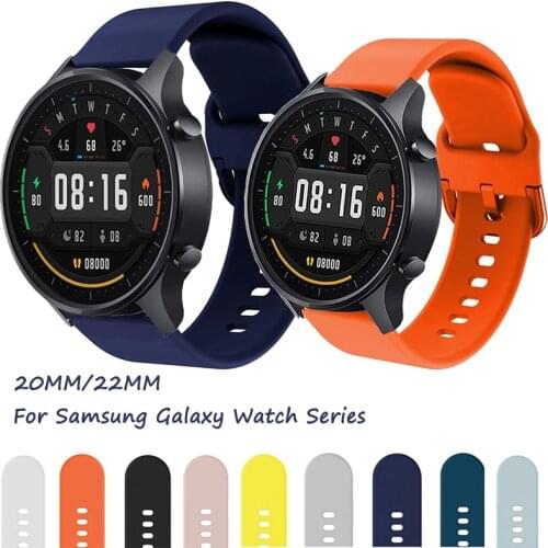Soft Silicone Watch Strap For Samsung Galaxy Watch Active 2 Gear S2 20mm Strap For HuaMi Amazfit GTR for HuaWei Watch GT 2 22mm