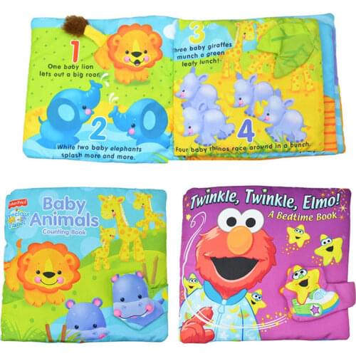 21cm Baby Cloth Book Infant Kids Cartoon Early Education Intelligence Bed Time Story Cloth Book Plush Toys Mobile Phone Straps