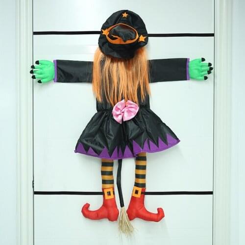 Halloween Decoration Crashing Witch Scary Hanging Prop Vivid Tool for Outdoor Indoor Home Yard Party Festive Holiday DIY Decor