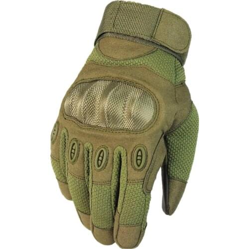 2019 Outdoor Sport Hiking Gloves Rubber Hard Knuckle Full Finger Military Army Paintball Bicycle Combat PU Tactical Glove Men