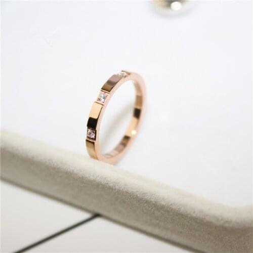 YUN RUO Brand 3 Zirconia CZ Rings for Woman Man Wedding Jewelry Rose Gold Colors 316 L Stainless Steel Gift Top Quality 2020