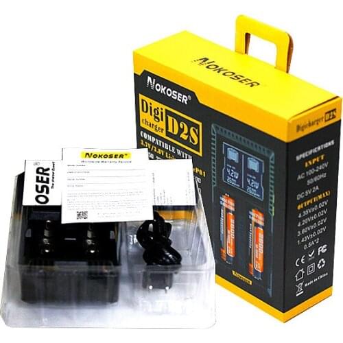 Tablet Chargers D2S Universal LCD Screen Display VC2 Battery charger for 10440/16340/14500/14650/17670/18350/18500/18650