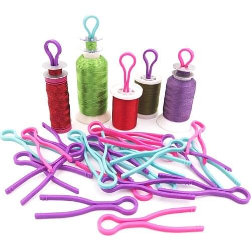 KAOBUY 5/10/20Pcs Plastic Bobbin Clip Wire Sewing Thread Spool Accessories Apparel Storage Holder Organizer Quilting Supplies