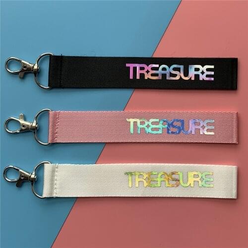 1pcs Kpop TREASURE Keychain K-pop Lanyard Moblie Phone bag Pendant TREASURE Key chain Supplies