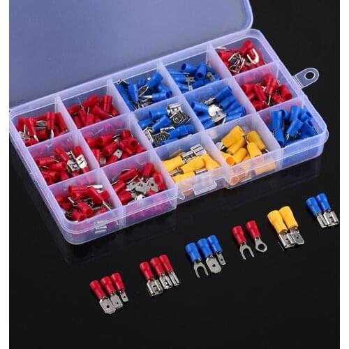 280pcs Assorted Crimp Spade Terminal Insulated Electrical Wire Cable Connector Kit Set In Stock