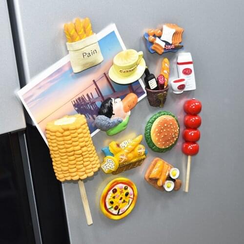 3D Simulation Of Food Fridge Magnets Small декор для кухни Nordic Ins Style Creative Decoration Cute For Refrigerator Sticker