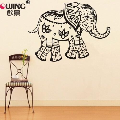 3D Cartoon Animal Black Elephant Hand Carved Wall Stickers For Kids Baby Room Decoration 57*43cm Wallpaper Vinyl DIY Wall Decals