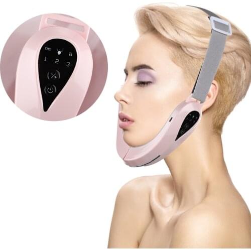 Chin V-Line Up Lift Belt Machine LED Photon Therapy Facial Lifting Device Face Slimming Vibration Massager V-Face Care Device