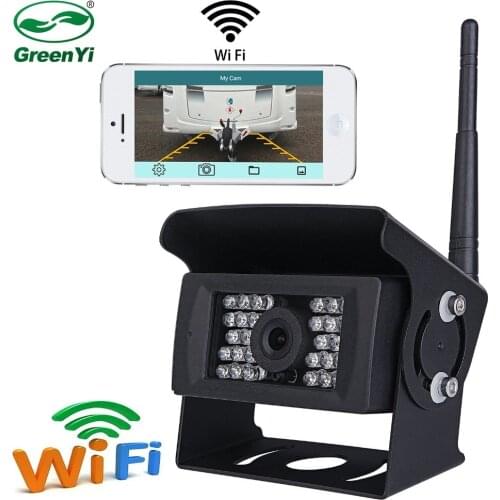 GreenYi Wireless Backup Camera for Truck,RV,Camper,Trailer. WiFi Vehicle Rear View Camera Work with iphone or Andriod Devices