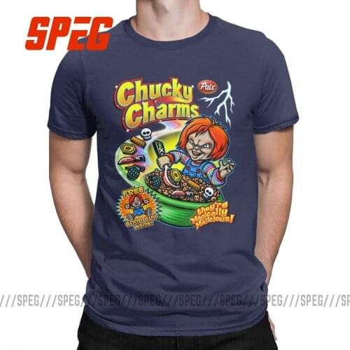 Chucky Horror Movie Play Childs T-Shirt for Men Crazy Pure Cotton Tees Crew Neck Short Sleeve T Shirt Plus Size Clothes