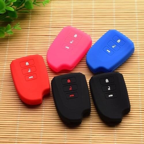 3 Button Cover For Toyota Camry Corolla Vios Carina Remote Key Holder Silicone Key Shell Case Protector Keyless Entry 10pcs/lot