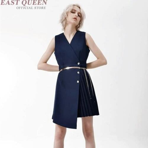 Business dress for women office social special occasion female ladies elegant dress asymmetric female sundress AA4096