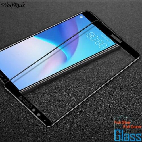 For Glass Huawei Y9 2018 Screen Protector Full Glue Cover Tempered Glass For Huawei Y9 2018 Glass Enjoy 8 Plus Phone Film 5.93
