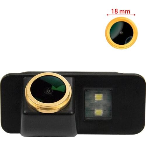 Freezzmi Golden HD Car Rear View Reverse Backup Camera Original Hole for D Transit Connect Custom Ranger Galaxy MK3 Kuga Mon