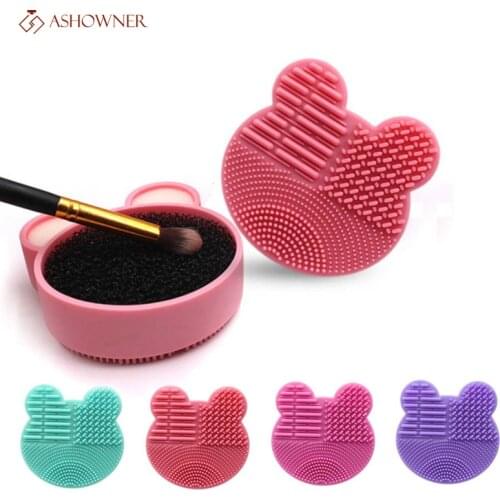 Makeup Brush Cleaner Washing Brush Pad Cleaning Mat Cosmetic Brush Cleaner Universal Make up Tool Scrubber Board Pad