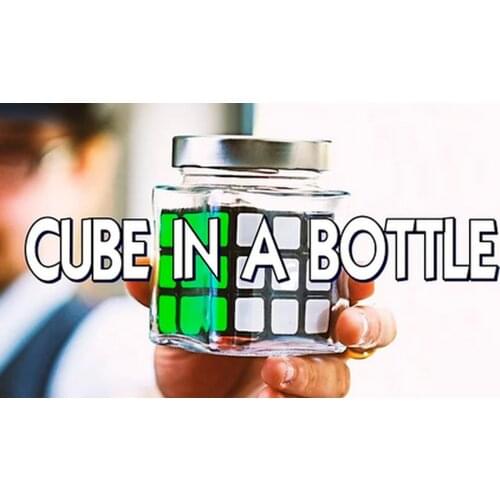 Cube in a Bottle Magic Tricks Illusion Cube Disappear Close Up Stage Street Props Gimmick Magician