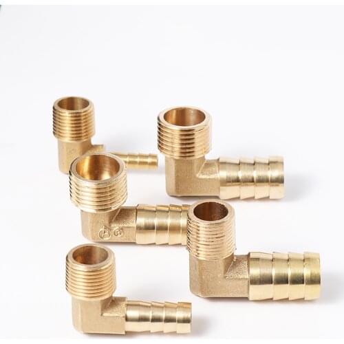 Brass Elbow Connector 6mm 8mm 10mm 12mm 14mm 16mm 19mm 25mm Hose Barb to 1/8" 1/4" 3/8" 1/2" 3/4" Male BSP Brass Pipe Fitting