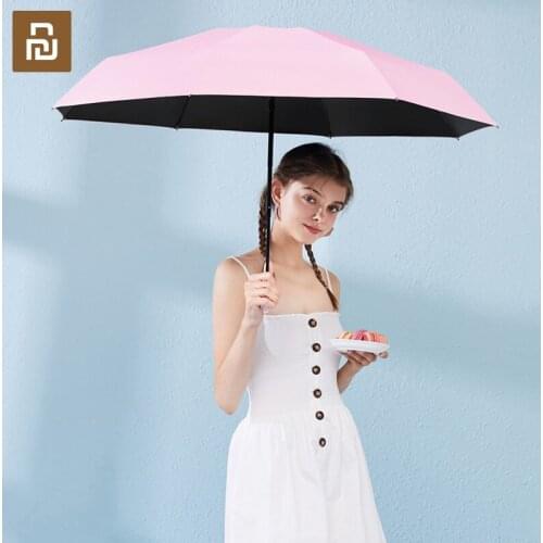 Youpin Mini Sun Umbrella Sunscreen Anti-UV Umbrella Womens Sun and Rain Dual-purpose Parasol Folding Capsule Portable Umbrella
