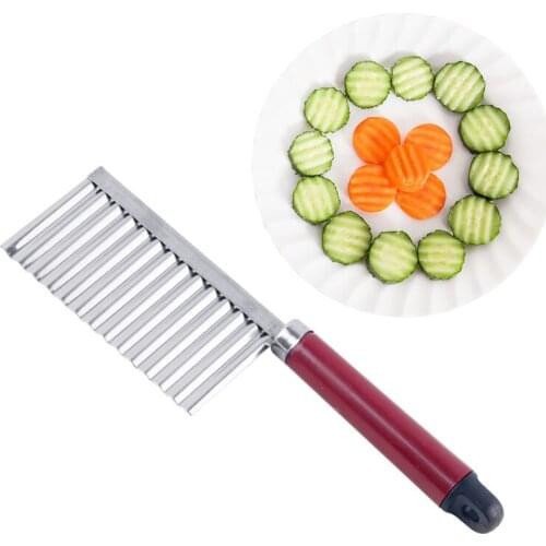 Multifunctional Stainless Steel Wave Knife Potato Wave Knife Household Potato Vegetable Cutter Cooking Tools Kitchen Accessory