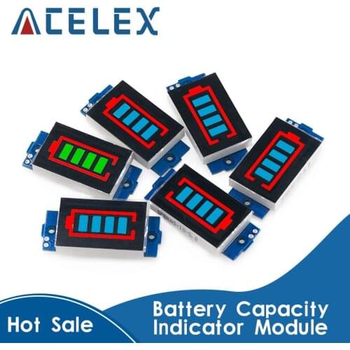 1S 2S 3S 4S Single 3.7V Lithium Battery Capacity Indicator Module 4.2V Blue Display Electric Vehicle Battery Power Tester Li-ion