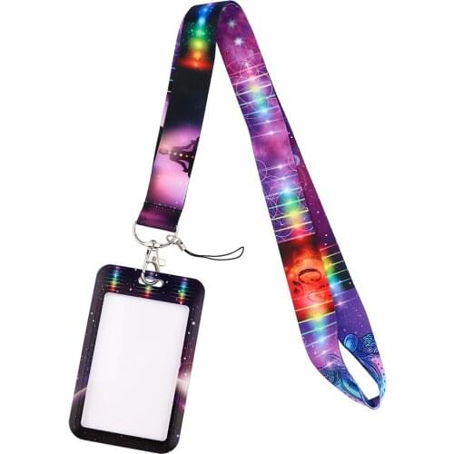 DB659 Yoga New Fashion Lanyard Card Holder Student Hanging Neck Phone Lanyard Badge Subway Access Card Holder Accessories