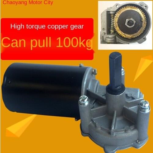 Worm gear motor 24v 80w90w100w copper turbine, rolling gate