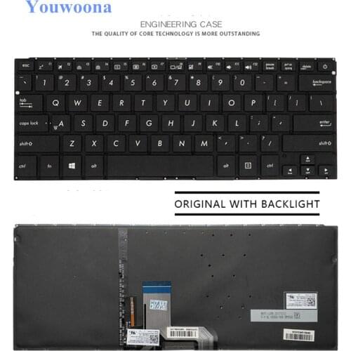 Original Replace Laptop Keyboard with backlight For ASUS U4000 4100 U4000UQ U3000 U4000U RX310 RX410 UX310