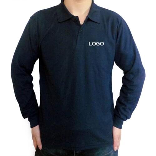 Autumn Men Women Cotton Polo Shirts Unisex Solid Long Sleeve Leisure Tops Custom Printing Your Own Design Picture Logo Uniform