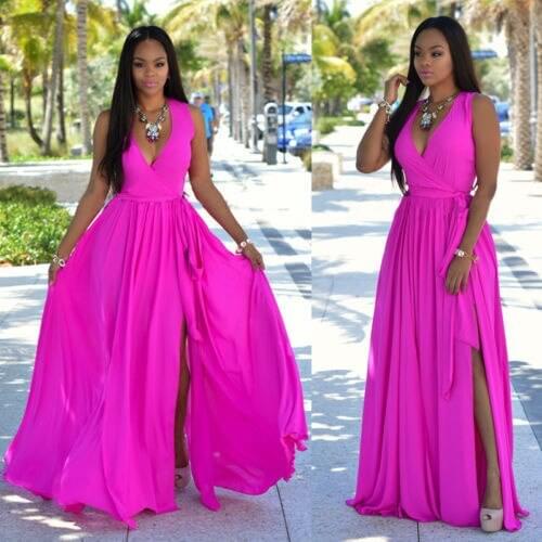 Qzmwoalxn Sleeveless Summer Dresses