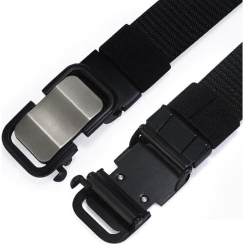 Unisex Tactical Belt Top Quality Casual Canvas Outdoor Alloy Automatic Buckle Men Belt Thick Nylon Male Trousers Belt Hunting