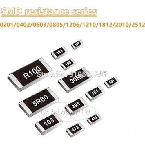 2512 1% SMD resistor 1K 1.1K 1.2K 1K3 1K5 1K6 1.8K 2K 2.2K 2K4 2K7 3K 3.3K 3K6 3K9 4.3K 4.7K 5.1K 5.6K 6.2K 6.8K 7.5K 8.2K 9K1 Ω
