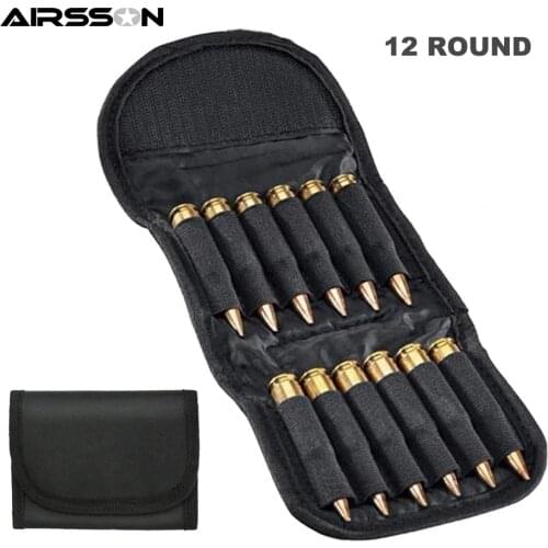 12 Round Tactical Ammo Pouch Molle Foldable Ammo Carrier Bag Shotgun Bullet Shell Holder Rifle Cartridge Hunting Accessories