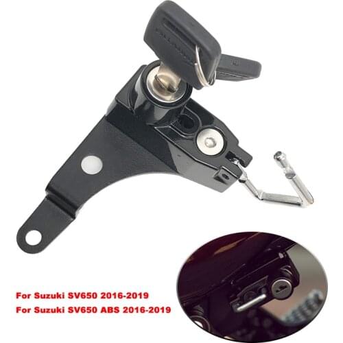 SV650 Motorcycle Helmet Lock Kit with 2 Keys for Suzuki SV650 ABS 2016 2017 2018 2019 Motorbike Helmet Lock Accessories